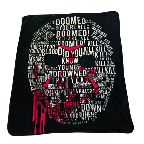 Northwest Friday the 13th Movie Quotes Jason Vorhees Horror Plush Throw Blanket - Picture 1 of 4